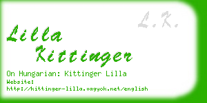 lilla kittinger business card